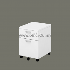 Q-YM2-WH MOBILE PEDESTAL 1-DRAWER AND 1-FILING (1D1F)